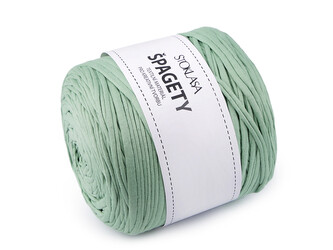 Špagety / příze 550 g - 1 ks - 38 zelená sv. různé odstíny