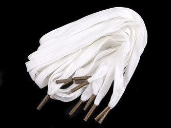 Oděvní šňůra s koncovkami do kapucí, délka 135 cm - 10 ks - 1 bílá
