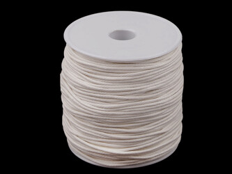 Šňůra bavlněná Ø1,5 mm voskovaná - 1 ks - 35 slonová kost