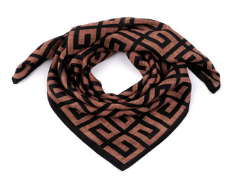 Šátek 65x65 cm - 1 ks - 4 černá béžová