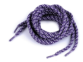 Tkaničky do bot, tenisek, mikin délka 130-140 cm - 10 ks - 3 fialová bílá