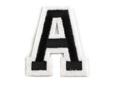 Nažehlovačka písmena - 10 ks - 1 "A" černá