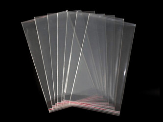 PP sáček s lepicí klopou 14x25 cm - 100 ks - transparent