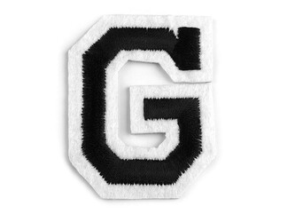 Nažehlovačka písmena - 10 ks - 7 "G" černá