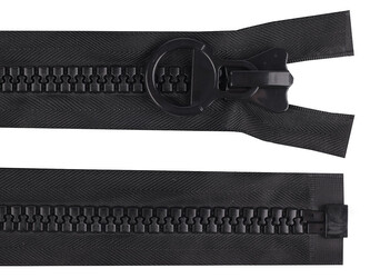 Kostěný zip extra velký No 20 délka 80 cm, 90 cm - 1 ks - 1 (80 cm) černá
