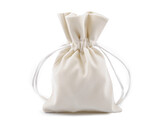 Dárkový pytlík 8,5x11 cm sametový - 50 ks - 10 krémová
