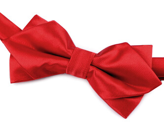 Saténový motýlek jednobarevný - 1 ks - 2 červená