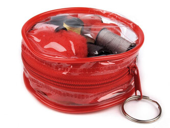 Šitíčko v pouzdře DENI - 12 ks - 2 červená