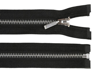 Kovový zip No 5 délka 80 cm - 1 ks - 322 černá
