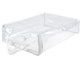Úložný box / obal PVC se zipem - 1 ks - transparent