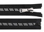Kostěný zip se stříbrno-černými zoubky No 8 délka 70 cm - 1 ks - 1 černá