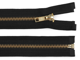 Kovový zip No 5 délka 80 cm - 1 ks - 322 černá