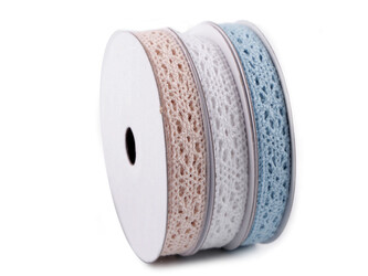 Bavlněná krajka mix šíře 13 mm - 3 ks - mix č. 6