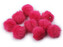 Kožešinová bambule s poutkem Ø3,5 cm - 10 ks - 5 pink