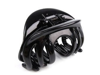 Skřipec do vlasů 45x75 mm - 12 ks - 1 černá