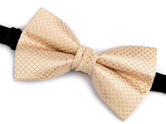 Motýlek dvojitý v krabičce - 1 ks - 3 béžová světlá