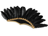 Karnevalová čelenka s peřím - 1 ks - 3 černá