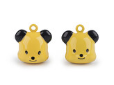 Rolničky srdce, tygr, medvěd, žába, opice - 10 ks - 3 žlutá medvěd