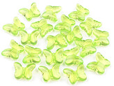 Plastové korálky motýl 15x18 mm - 500 ks - 3 zelená sv.