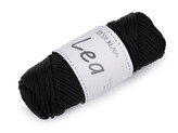Pletací a háčkovací příze macrame Lea Ø3 mm 90 g - 1 ks - 11 černá