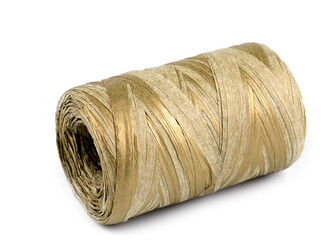 Lýko rafie k pletení tašek metalické, šíře 5-8 mm - 10 ks - 2 zlatá sv.