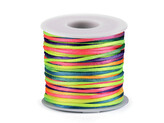 Saténová šňůra Ø2 mm duhová - 1 ks - 4 multikolor