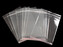 PP sáček s lepicí klopou a závěsem 20x24 cm - 100 ks - transparent