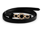 Dámský pásek šíře 13 mm, 18 mm - 1 ks - 1 (šíře 13 mm) černá zlatá