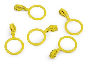 Jezdec ke spirálovým zipům No 3 s barevným kroužkem - 20 ks - 110 žlutá