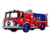 Nažehlovačka auto, traktor, loď - 1 ks - 44 červená hasiči