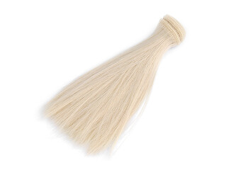 Paruka / vlasy pro panenky 15 cm - 1 ks - 1 blond Paruka / vlasy pro panenky 15 cm - 1 ks - 1 blond