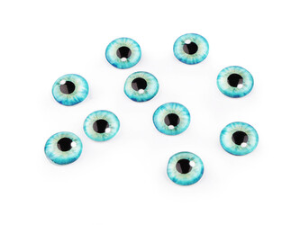 Skleněné oči k nalepení Ø10 a 12 mm - 10 ks - 4 (10 mm) tyrkysová Skleněné oči k nalepení Ø10 a 12 mm - 10 ks - 4 (10 mm) tyrkysová
