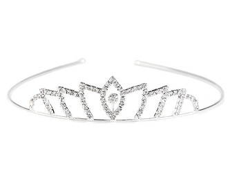 Štrasová čelenka / korunka do vlasů - 1 ks - 2 crystal