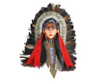 Závěsná dekorace Indiánská náčelnice 25 cm - var. AM Závěsná dekorace Indiánská náčelnice 25 cm - var. AM