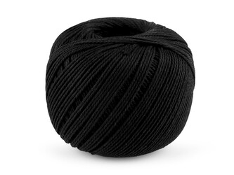 Bavlněná příze macrame Ø2 mm rozčesávací - 1 ks - 18 černá