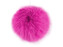 Kožešinová bambule s poutkem Ø11 cm - 1 ks - 11 pink