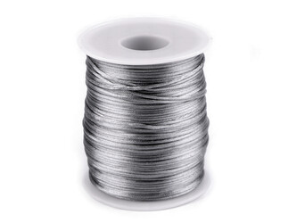 Saténová šňůra Ø1 mm - 1 ks - 180 šedá střední