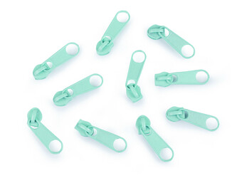 Jezdec ke spirálovým zipům No 3 pro metráž typu POL - 100 ks - 201 modrá azuro