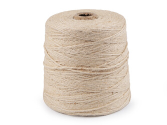 Jutový provázek Ø3 mm k pletení tašek a dekorací - 1 ks - 1 (01) režná světlá