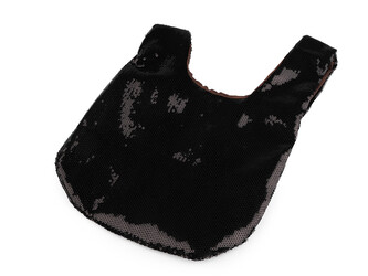 Flitrová kabelka / taška 26x21 cm - 1 ks - 2 černá