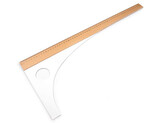 Krejčovský příložník délka 60 cm, 80 cm - 1 ks - 1- 60 cm přírodní stř.
