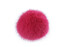 Kožešinová bambule s poutkem Ø6 cm - 6 ks - 5 pink