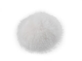 Kožešinová bambule s poutkem Ø6 cm - 6 ks - 1 Off White