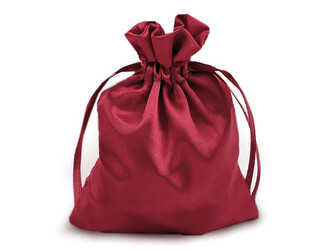 Dárkový pytlík 9x11 cm saténový - 100 ks - 6 červená