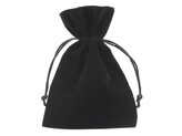 Dárkový pytlík 12x17 cm sametový - 10 ks - 1 černá