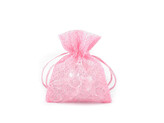 Dárkový pytlík 10x13 cm - 10 ks - 2 růžová střední