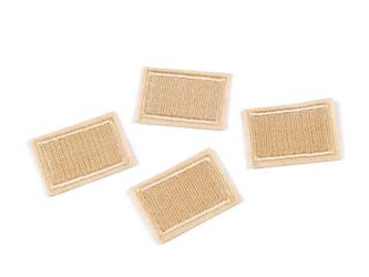 Nažehlovací záplaty pro opravy dírek i zdobení 23x33 mm - 10 ks - 1 béžová světlá