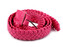 Dámský / dívčí pásek proplétaný - 1 ks - 2 pink