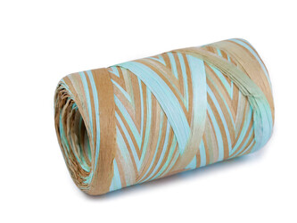 Lýko rafie k pletení tašek multicolor, šíře 5-8 mm - 1 ks - 4 béžová mint