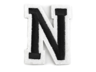 Nažehlovačka písmena - 10 ks - 14 "N" černá